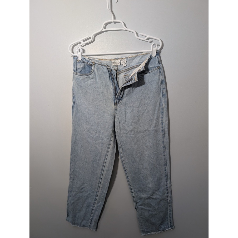 Z1 Jeanology Straight Leg Jeans Women's Size 10 Distressed Very low riseY2K